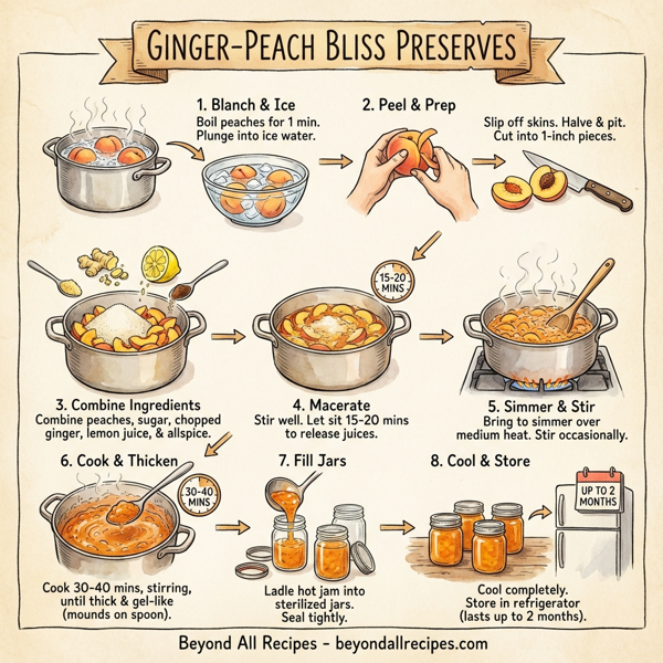 Ginger-Peach Bliss Preserves instructions