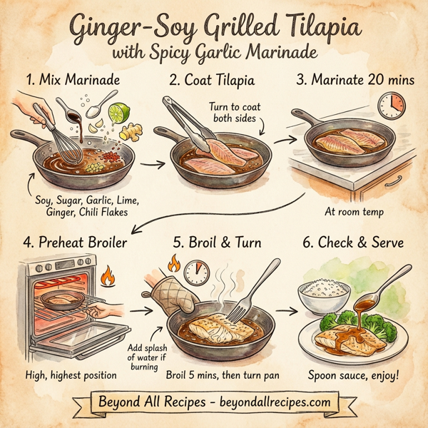 Ginger-Soy Grilled Tilapia with Spicy Garlic Marinade instructions