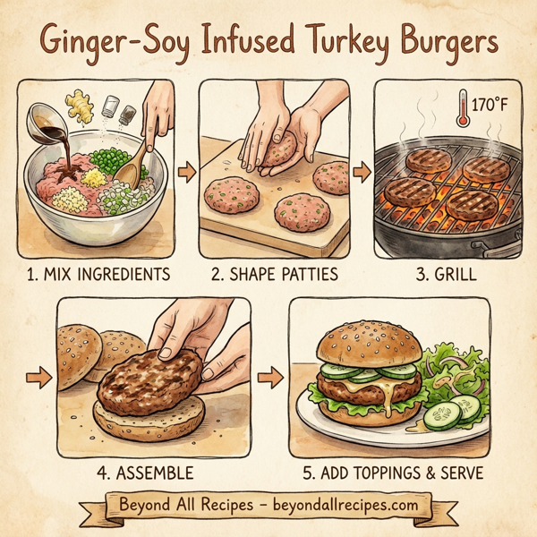 Ginger-Soy Infused Turkey Burgers instructions