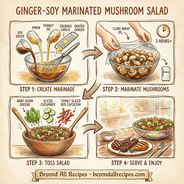Ginger-Soy Marinated Mushroom Salad instructions
