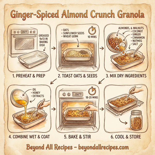 Ginger-Spiced Almond Crunch Granola instructions