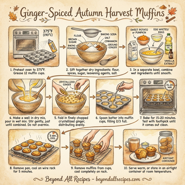 Ginger-Spiced Autumn Harvest Muffins instructions