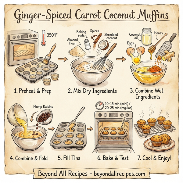Ginger-Spiced Carrot Coconut Muffins instructions