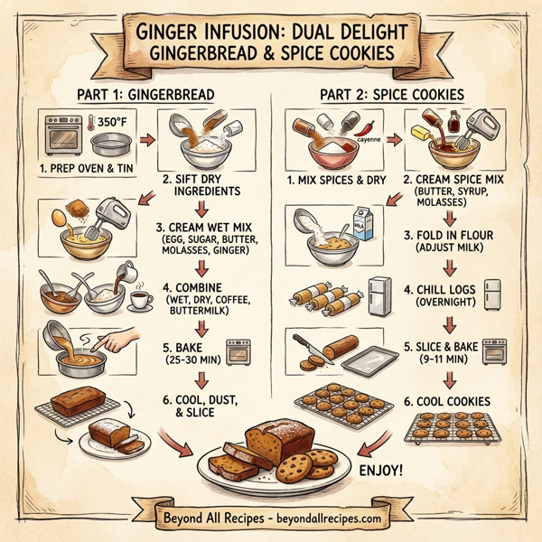 Ginger Infusion: Dual Delight Gingerbread & Spice Cookies instructions