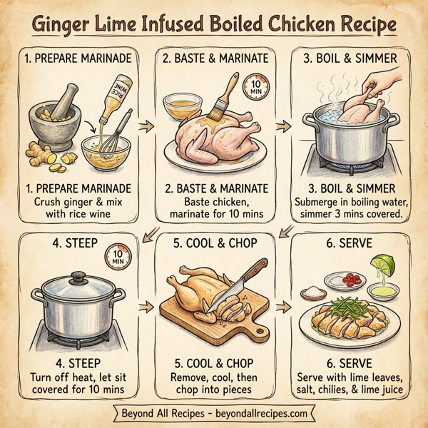 Ginger Lime Infused Boiled Chicken instructions