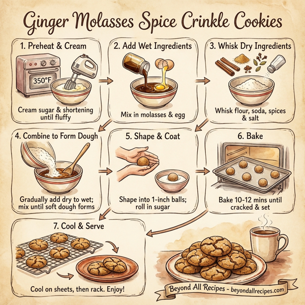 Ginger Molasses Spice Crinkle Cookies instructions