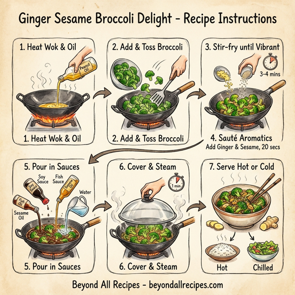 Ginger Sesame Broccoli Delight instructions