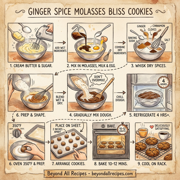Ginger Spice Molasses Bliss Cookies instructions