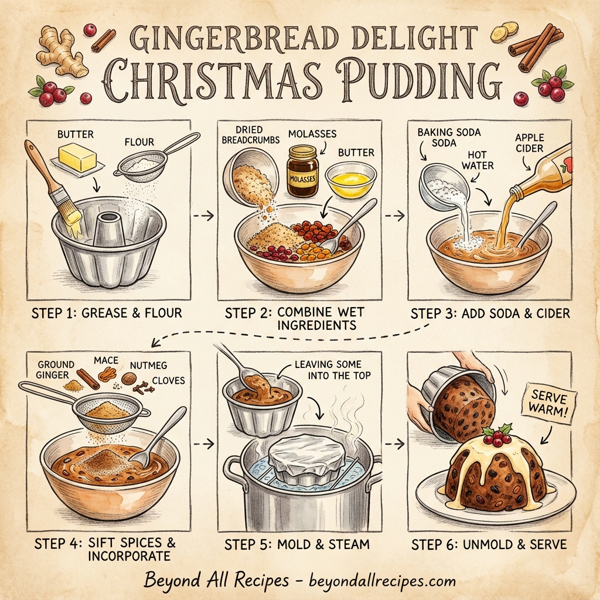 Gingerbread Delight Christmas Pudding instructions