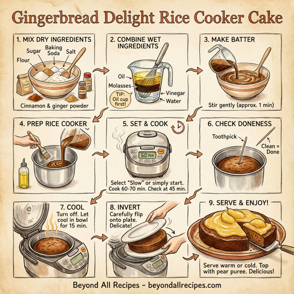 Gingerbread Delight Rice Cooker Cake instructions