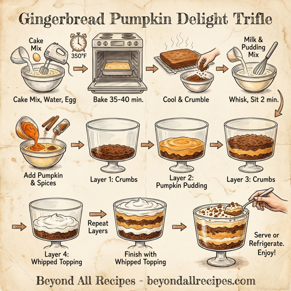 Gingerbread Pumpkin Delight Trifle instructions