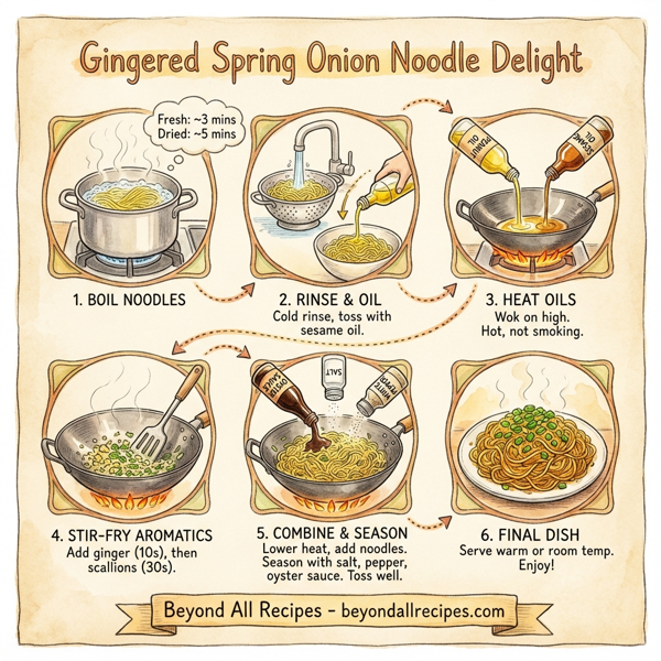 Gingered Spring Onion Noodle Delight instructions