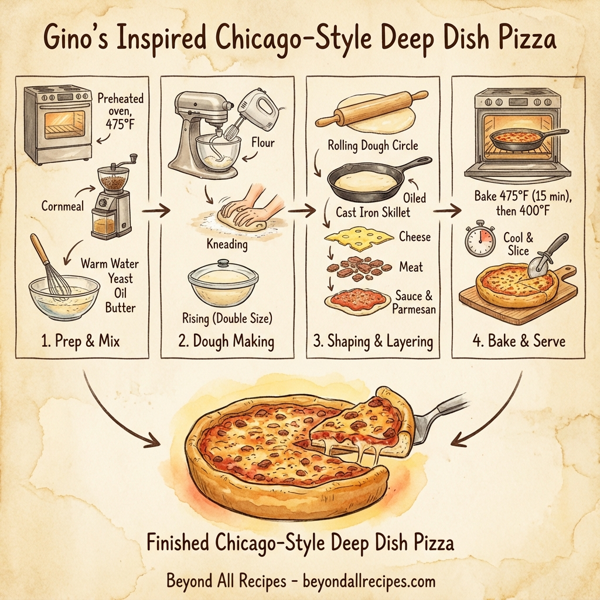 Gino's Inspired Chicago-Style Deep Dish Pizza instructions