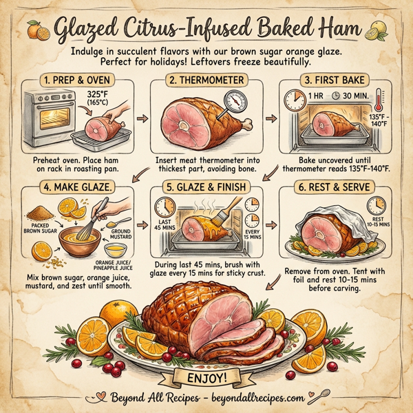Glazed Citrus-Infused Baked Ham instructions