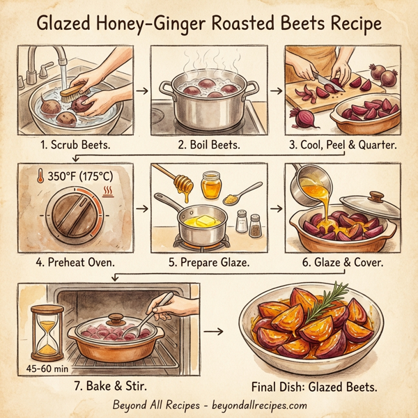 Glazed Honey-Ginger Roasted Beets instructions