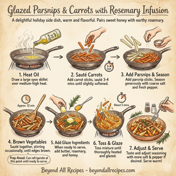 Glazed Parsnips and Carrots with Rosemary Infusion instructions