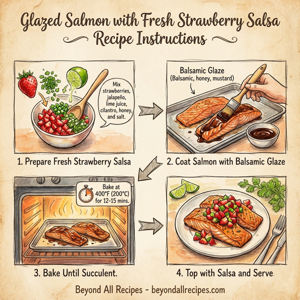 Glazed Salmon with Fresh Strawberry Salsa instructions