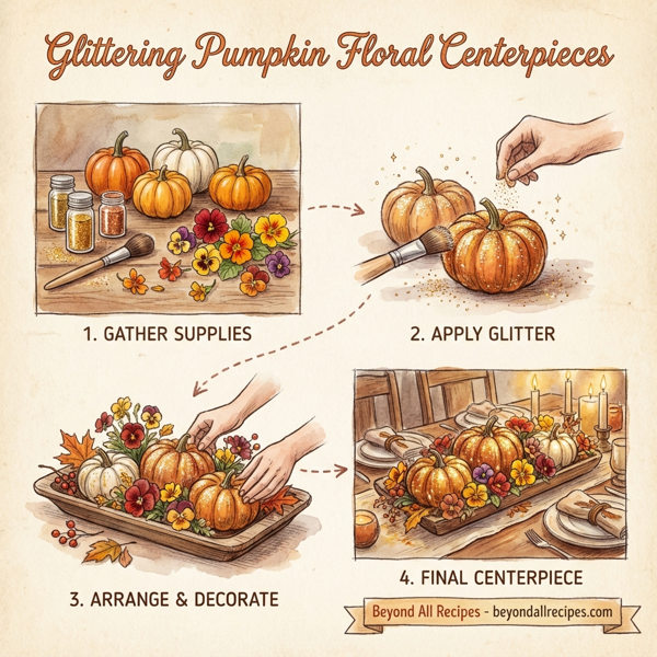 Glittering Pumpkin Floral Centerpieces instructions
