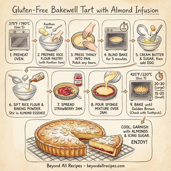 Gluten-Free Bakewell Tart with Almond Infusion instructions