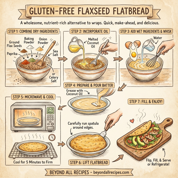 Gluten-Free Flaxseed Flatbread instructions