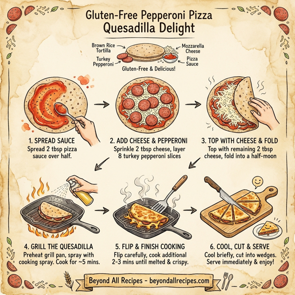 Gluten-Free Pepperoni Pizza Quesadilla Delight instructions