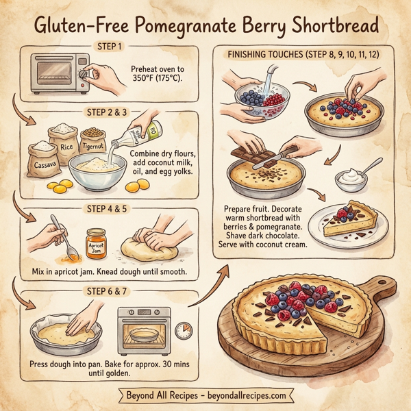 Gluten-Free Pomegranate Berry Shortbread instructions