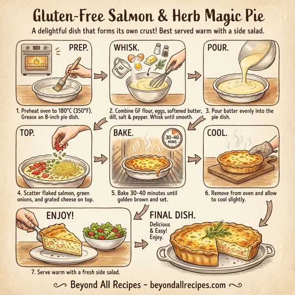 Gluten-Free Salmon and Herb Magic Pie instructions