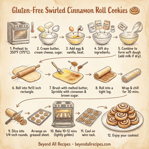 Gluten-Free Swirled Cinnamon Roll Cookies instructions