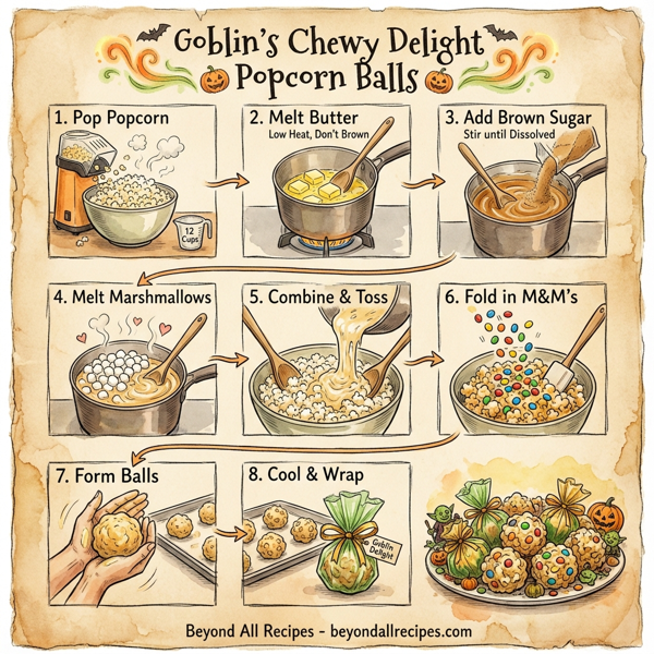 Goblin's Chewy Delight Popcorn Balls instructions