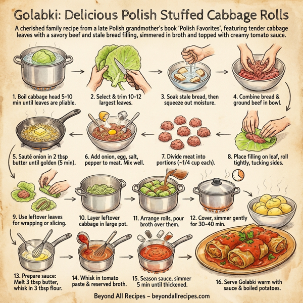 Golabki: Delicious Polish Stuffed Cabbage Rolls instructions