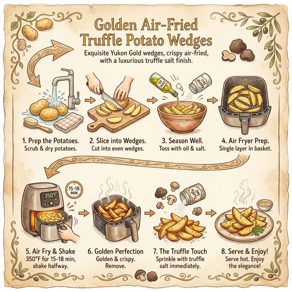 Golden Air-Fried Truffle Potato Wedges instructions
