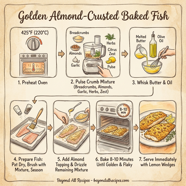 Golden Almond-Crusted Baked Fish instructions