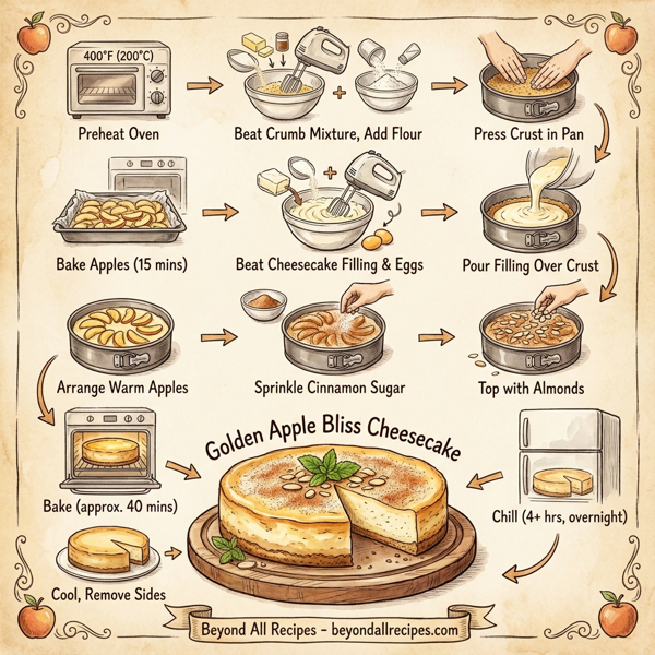 Golden Apple Bliss Cheesecake instructions