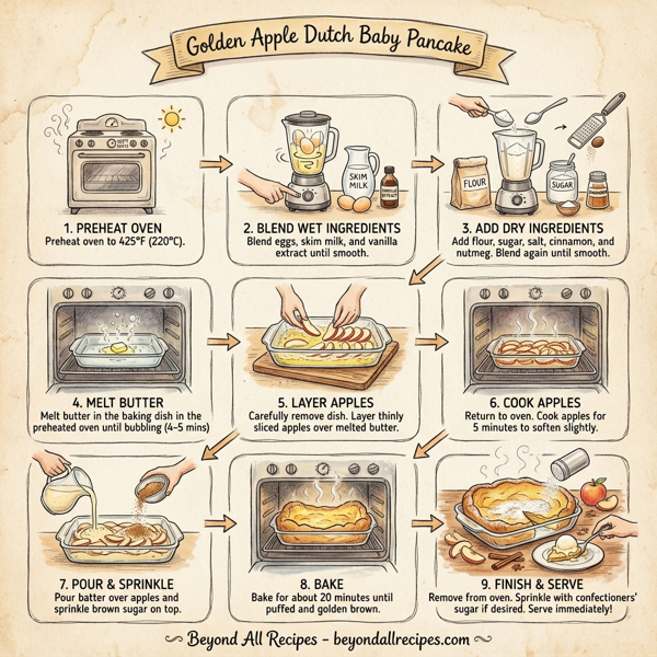 Golden Apple Dutch Baby Pancake instructions