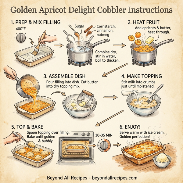 Golden Apricot Delight Cobbler instructions