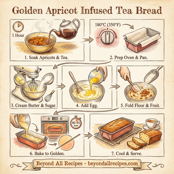 Golden Apricot Infused Tea Bread instructions