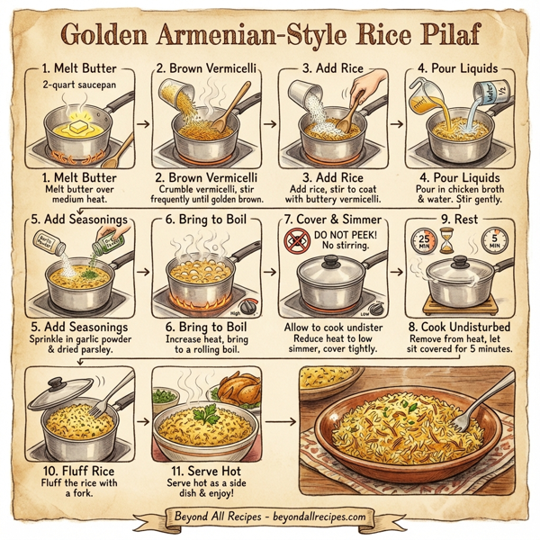Golden Armenian-Style Rice Pilaf instructions