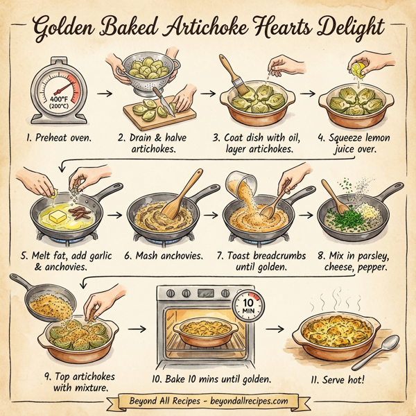 Golden Baked Artichoke Hearts Delight instructions