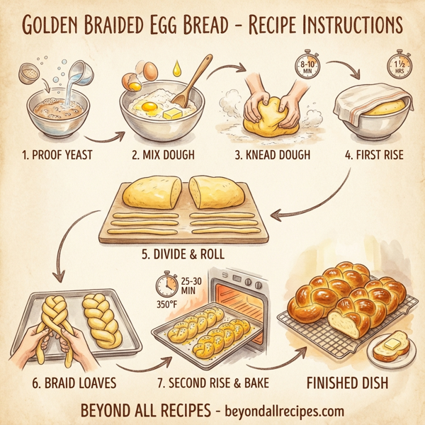 Golden Braided Egg Bread instructions