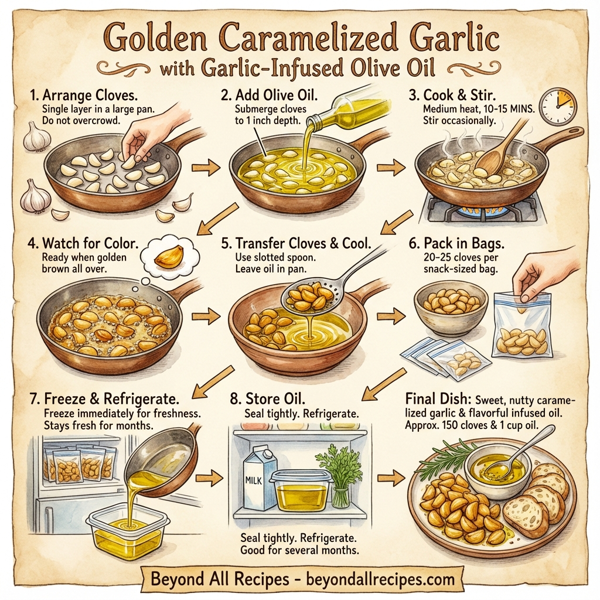 Golden Caramelized Garlic with Garlic-Infused Olive Oil instructions