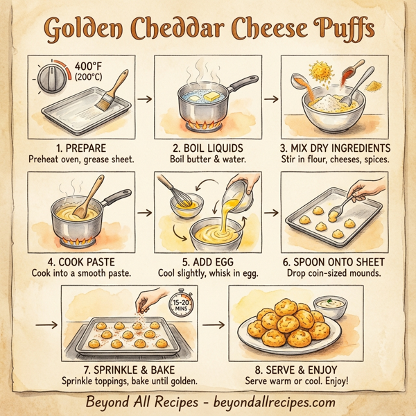 Golden Cheddar Cheese Puffs instructions