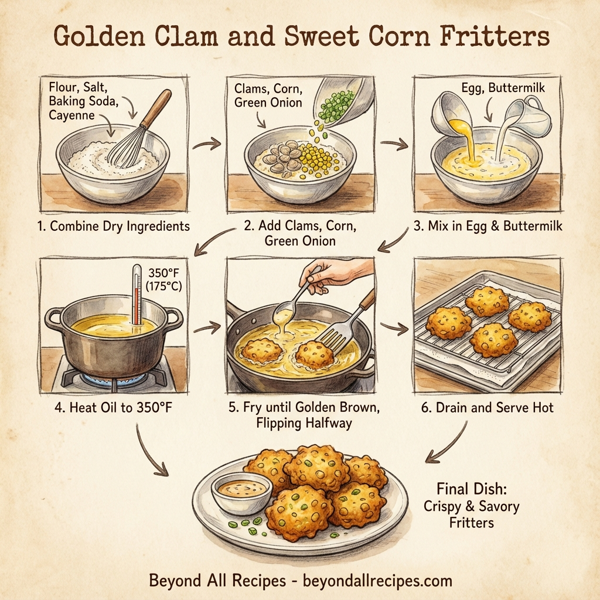Golden Clam and Sweet Corn Fritters instructions