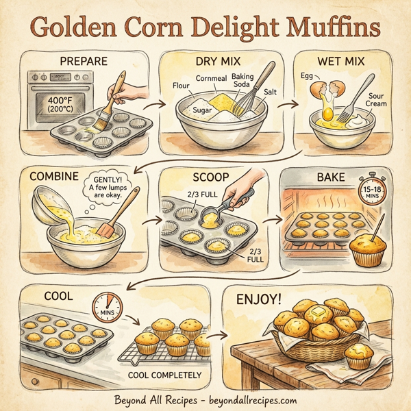 Golden Corn Delight Muffins instructions