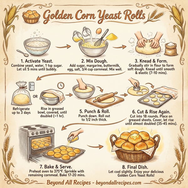 Golden Corn Yeast Rolls instructions