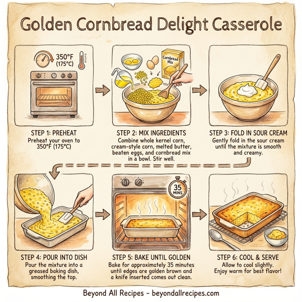 Golden Cornbread Delight Casserole instructions