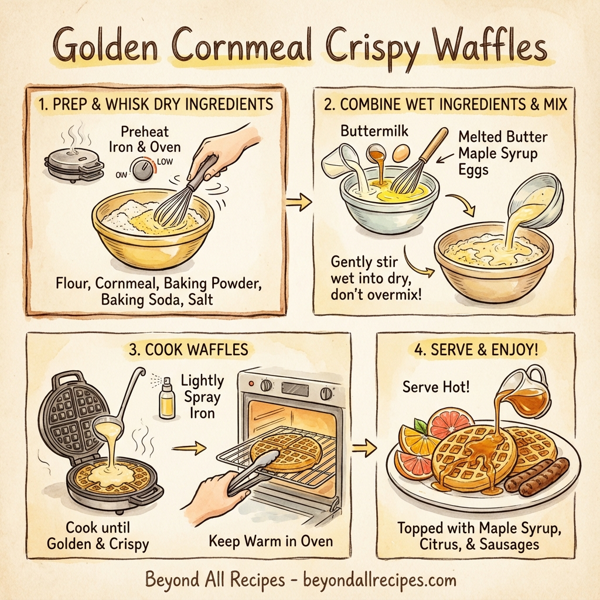 Golden Cornmeal Crispy Waffles instructions