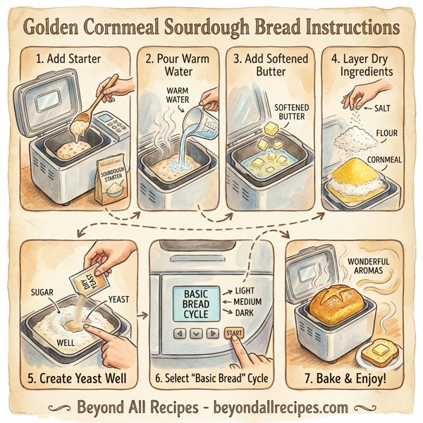 Golden Cornmeal Sourdough Bread instructions