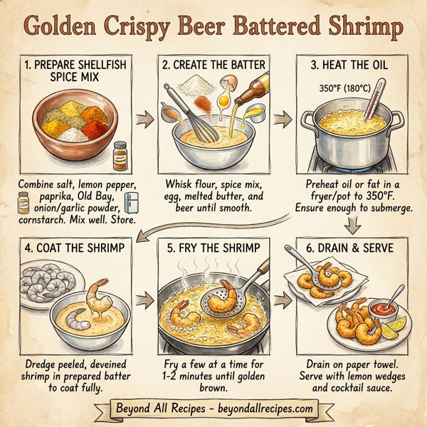 Golden Crispy Beer Battered Shrimp instructions
