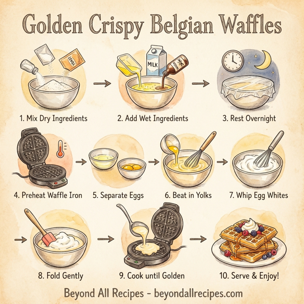 Golden Crispy Belgian Waffles instructions