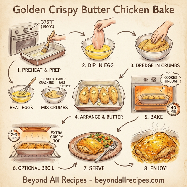 Golden Crispy Butter Chicken Bake instructions
